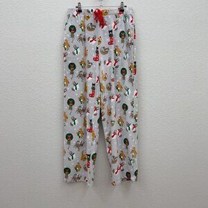 Jingles & Joy Christmas Cat Print Soft Cozy Pajama Sleep Pant Womens size Medium